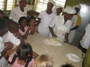 Flour on the table