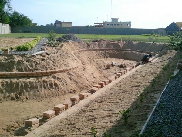 Construction of the pond